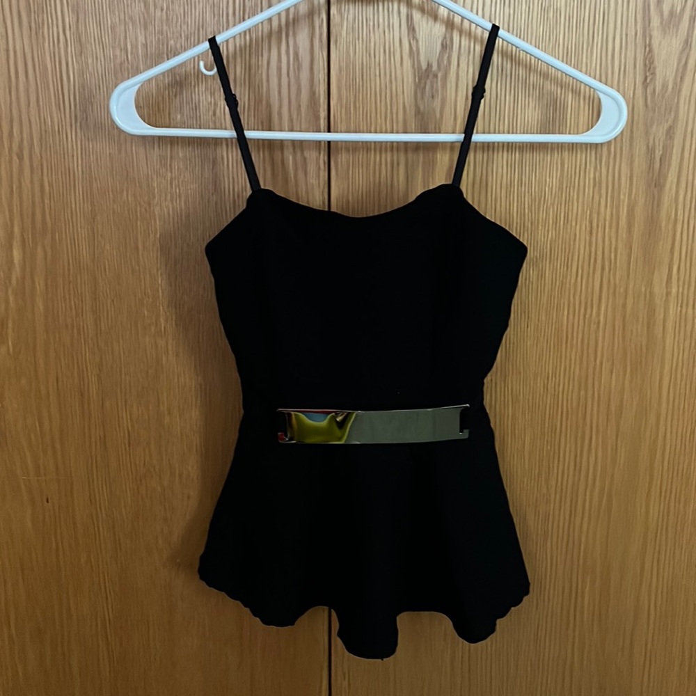 Black Peplum Top